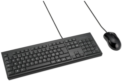 Set tastierë dhe mi Kensington KM100 EQ, me kabllo, madhësi standarde, i zi