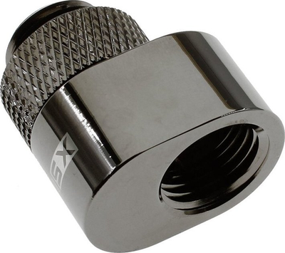 Adaptor offset për ftohje me ujë, G1/4 mashkull në G1/4 femër, zhvendosje 7 mm, ngjyrë argjendi