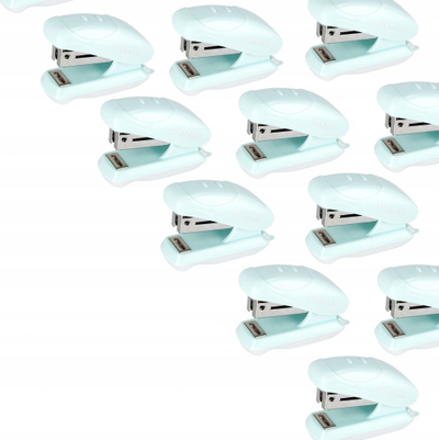 Kapesë letrash mini STARPAK 519783, 20 fletë, kapëse 24/6 26/6, blu pastel