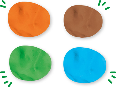 Set plasteline SES Creative Feel Good Dough Nature, 4x90g, vegan, shumëngjyrësh