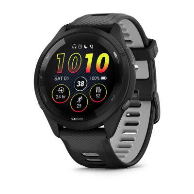 Orë sportive Garmin Forerunner 265, GPS, monitor rrahjesh zemre, e zezë