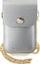 Çantë univerzale telefoni Hello Kitty Leather Metal Logo Chain, me zinxhir, argjendi