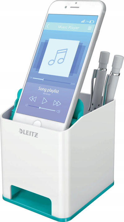 Mbajtëse stilolapsash Leitz WOW Sound, funksion përforcimi zëri, shumëngjyrëshe