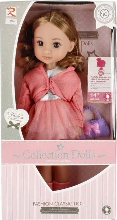 Kukull MEGA CREATIVE Doll With Accessories, 36cm, me aksesore dhe tinguj, roze