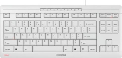Tastierë CHERRY STREAM TKL, USB, QWERTY anglisht, e bardhë