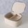Kuti bizhuterish prej kadifeje Velvet Jewelry Box Caja, 12 x 10 x 6 cm, poliester MDF, bezhë