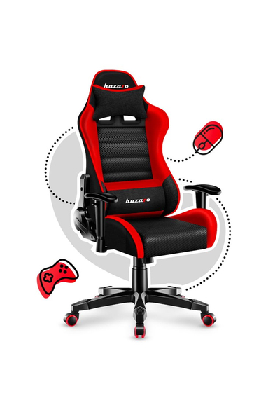 Karrige lojërash për fëmijë Huzaro Ranger 6.0 Red Mesh, e kuqe