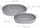 Set tabaka metalike ProGarden Botanical, doreza të gjera, 2 cope, gri