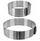 Rreth i rregullueshëm për tortë, çelik inox, 24 30 cm, 7 shtresa, argjend