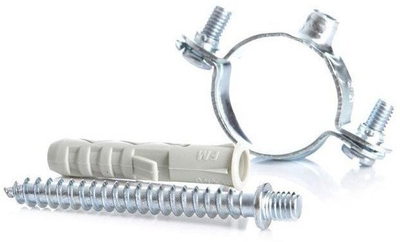 Mbajtës kabllosh M6x30 D20, set 2 copë, plastikë, i bardhë