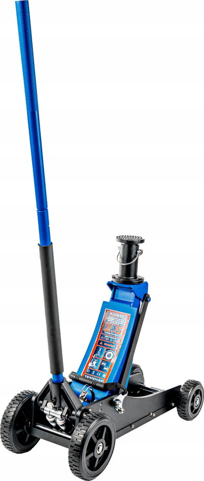 Krik hidraulik Forsage Off-road 2.5T, diapazon 155-615mm, rrota të mëdha, i kuq