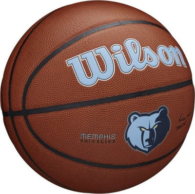 Top basketbolli Wilson Team Alliance Memphis Grizzlies, madhësia 7, lëkurë kompozite, kafe