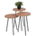 Set Kissa 3 komodina anësore (HM18174.04), zezë