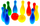 Set bowling për kalamaj Nina Small, 9 birila, 2 topa, shumëngjyrësh