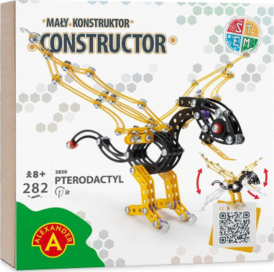 Set ndërtimi Alexander Toys Pterodactyl, konstrukt metalik, lodër edukative, shumëngjyrëshe
