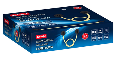 Llambë murale LED Activejet AJE-CAMELIA WW, dritë e ngrohtë, e bardhë