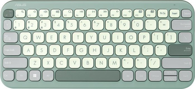 Tastierë wireless ASUS Marshmallow KW100, kompakte, ultra e hollë, Green Tea Latte