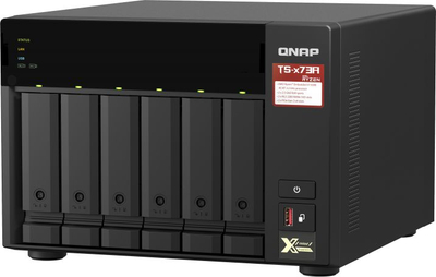 NAS server QNAP TS-673A-8G, 6 hapësira HDD, 8GB RAM, i artë