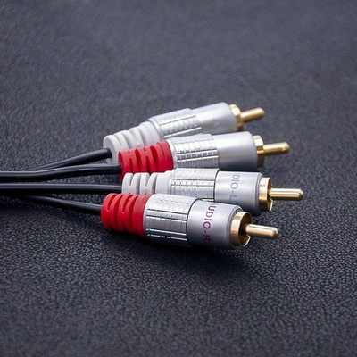 Kabllo Qoltec RCA (Cinch) x2 - kabllo RCA (Cinch) x2 0,5 m, e zezë