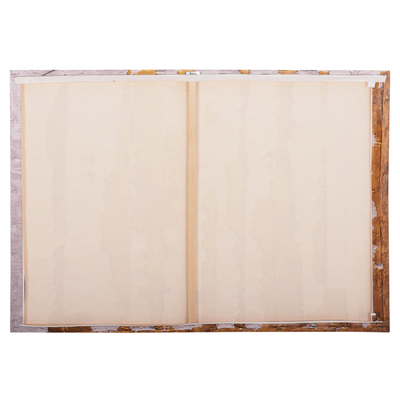 Pikturë kanavace HomeMarkt Gobi HM4784, 98x68cm, abstrakte, e artë ecru