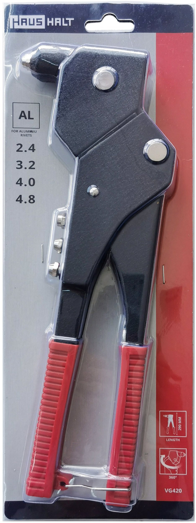 Rivetë manuale Bosch, 290mm, kokë rrotulluese, e zezë