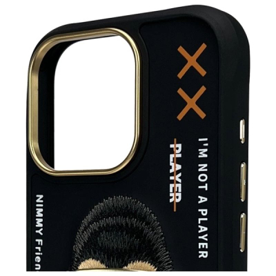 Maskë telefoni Nimmy Cool&amp;Cute 2.0 Monkey për iPhone 16 Pro Max 6.9", TPU PC, e zezë