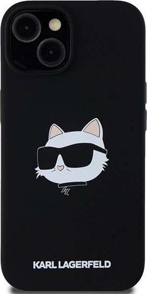 Kllëf telefoni Karl Lagerfeld KLHMP15SSCHPPLK për iPhone 15 14 13, 6.1", MagSafe, i zi