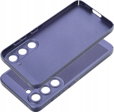 Futrollë Breezy për Samsung Galaxy A15 5G, plastike, me vrima, blu