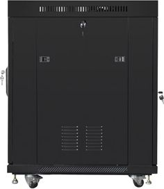 Kabinet rrjeti Lanberg në këmbë 19" FF01-6815-12BL, 15U, me ventilatorë, i zi
