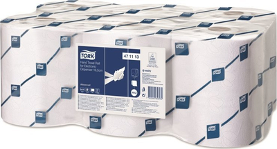 Letër kuzhine me rrotull për dozator me sensor Tork H12, 19.5 cm, 2 shtresa, e bardhë