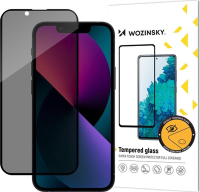 Xham mbrojtës privatësie Wozinsky për iPhone 13 13 Pro, anti spy, xham i temperuar, transparent