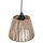 Llambë tavani Indoor Space HM7483.12, metal dhe bambu, 20x15x75 cm, ngjyrë natyrale
