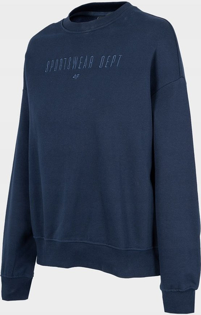 Bluzë me mëngë të gjata 4F W H4Z22 BLD033, sportive, pambuk, blu e errët