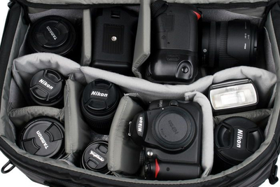 Çantë fotografike Camrock Tank X60, me kapacitet të madh, me mbulesë shiu, e zezë