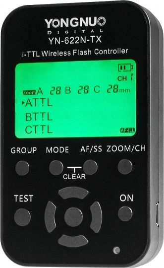 Радио контролер за блиц Yongnuo YN-622N-TX, 2.4GHz, E-TTL, црн