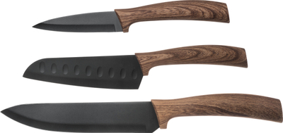 Set thikash kuzhine Maku, 3 copë, çelik inox, e zezë