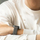 Rrip për Apple Watch Uniq Aspen, 44 45mm, thurje tekstili, gri e errët