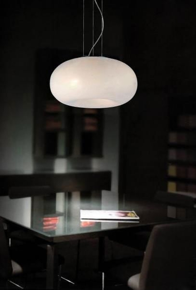 Lampë varëse Azzardo Optima AD6014 5B, E27 5x40W, xham, e bardhë