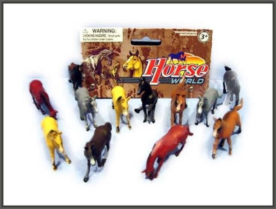 Set lodrash HORSES HSH020, 12 kuaj lodër, plastikë gome, shumëngjyrësh