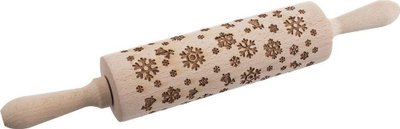 Okllai druri FLAKES, model flokë bore, 38 cm, ngjyrë druri natyrale