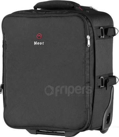 Çantë fotografike me rrota Nest Odyssey 10, najlon që s’e hyn uji, insert shpine, e zezë