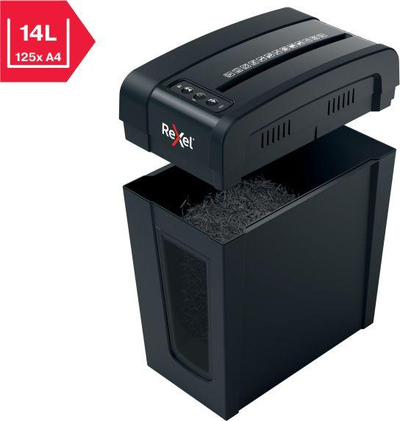 Shredder dokumentesh Rexel Secure X8 SL, P 4, 8 fletë, 14L, i zi