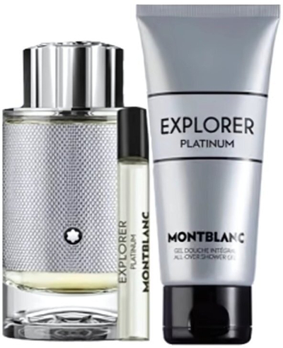 Set parfumi Montblanc Explorer Platinum, Eau de Parfum 100ml, meshkuj, i argjendtë