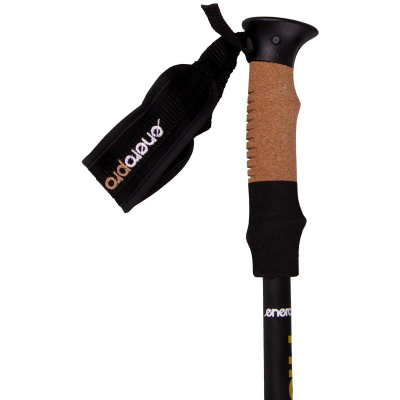 Shkopinj Nordic Walking Enero EVO Pro, alumini, teleskopik 67‑135 cm, të zinj mat