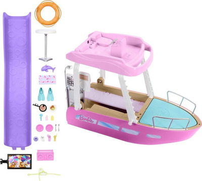 Set lodër Barbie Mattel Dream Boat HJV37, anije loje 91 cm, me aksesore