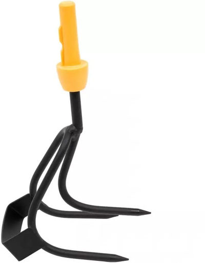 Култиватор за градина Forte Tools L003, метален, со пластична рачка, црн