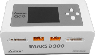 Karikues baterish RC Gens Ace Imars D300 G-Tech, 300W AC/DC, ekran 2.4", gri