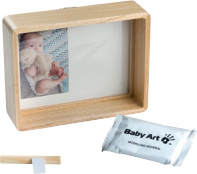 Рамка за спомени Baby Art Deep Frame Wooden, за отпечатоци од бебе, природно дрво