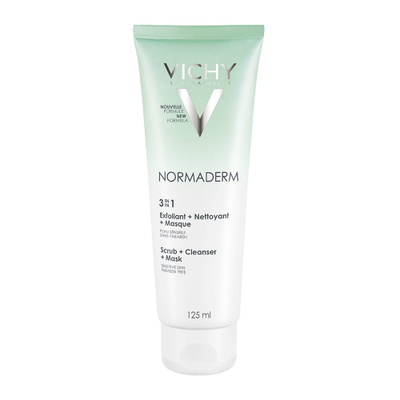 Trajtues Vichy Normaderm 3-in-1 Scrub + Pastrues + Maskë, 125ml