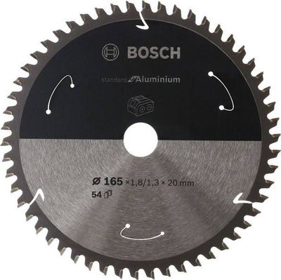 Disk sharre Bosch Standard për alumin 165mm, 20mm, 54 dhëmbë